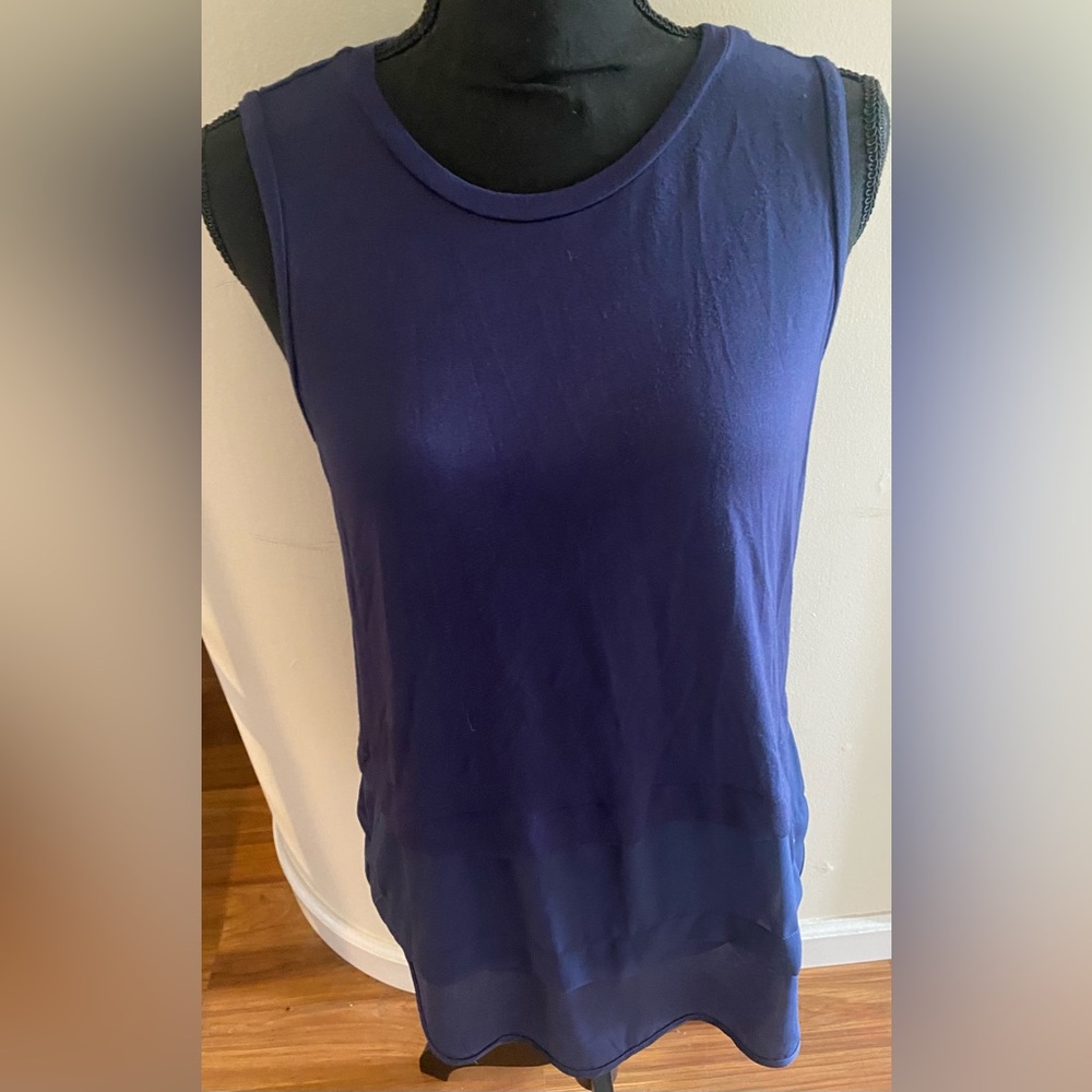 Michael Kors Navy Blue Layered Tank Top Size Medium
